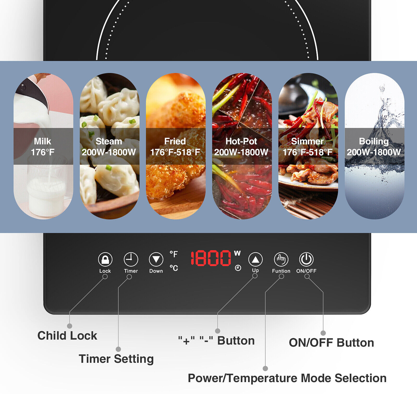9 Power & 9 Temperature Levels Hot Plate, Child Lock & Timer Electric Stove - Fresh Stock Dated October 2025