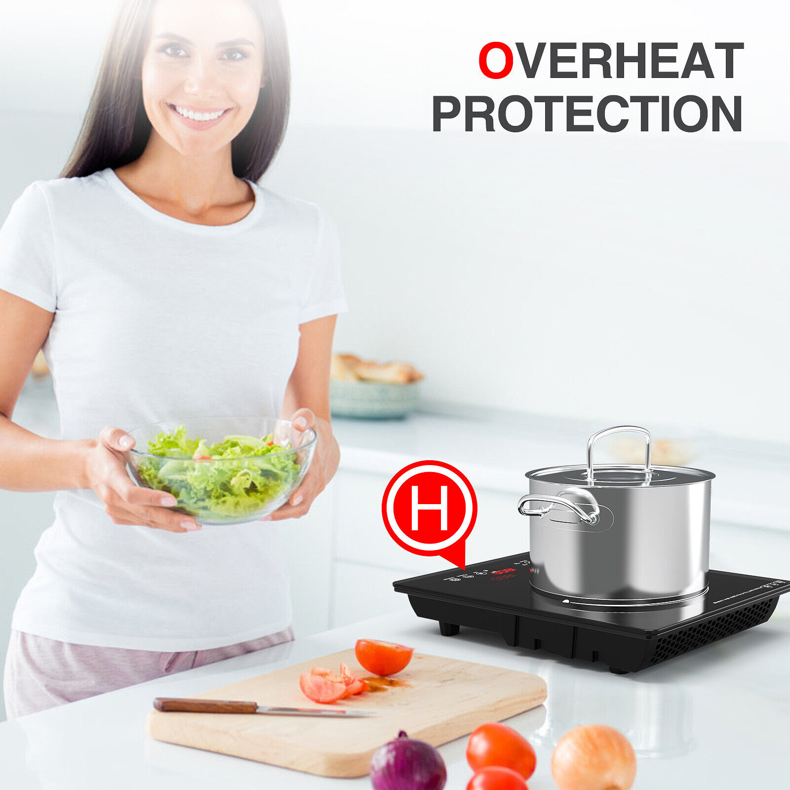 9 Power & 9 Temperature Levels Hot Plate, Child Lock & Timer Electric Stove - Fresh Stock Dated October 2025