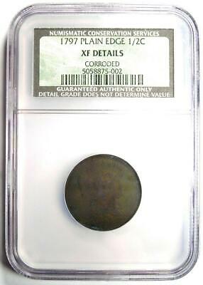 1797 Liberty Cap Flowing Hair Half Cent 1/2C - NGC XF Detail (EF) - Rare Coin! - Fresh Stock Dated October 2025