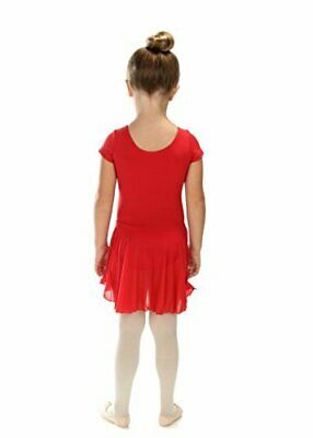 Elowel Kids Girls' Ruffle Short Sleeve Skirted Leotard (Size 2-14 Years)... - Fresh Stock Dated October 2025