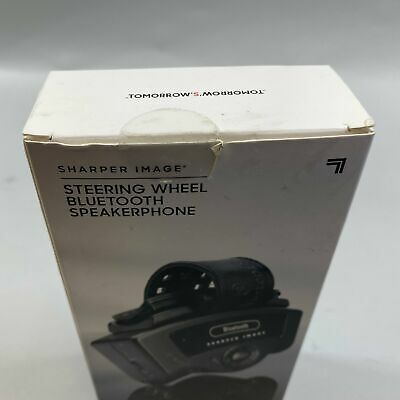 Sharper Image Steering Wheel Bluetooth Speakerphone - NOB - Fresh Stock Dated October 2025