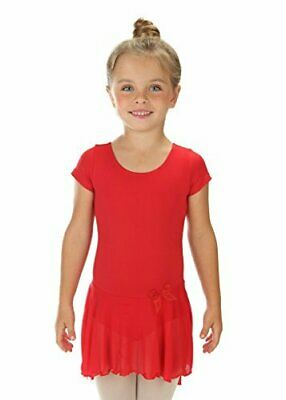 Elowel Kids Girls' Ruffle Short Sleeve Skirted Leotard (Size 2-14 Years)... - Fresh Stock Dated October 2025