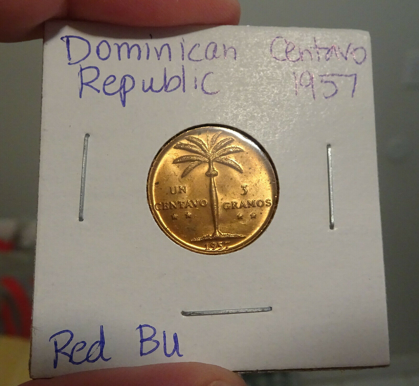 Dominican Republic 3-pc Centavo Lot: 1956, 1957 x2 All BU RED - Fresh Stock Dated October 2025
