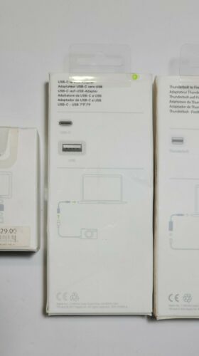 Genuine Apple Accessories Thunderbolt To Firewire, USB-C to USB, IPad Camera Kit - Fresh Stock Dated October 2025