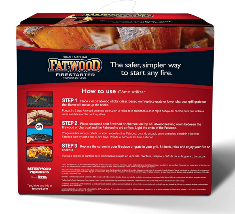 Products Fatwood Firestarter Box, 10-Pounds - 093010 - 100 percent all-natural - Fresh Stock Dated October 2025