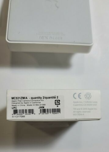 Genuine Apple Accessories Thunderbolt To Firewire, USB-C to USB, IPad Camera Kit - Fresh Stock Dated October 2025