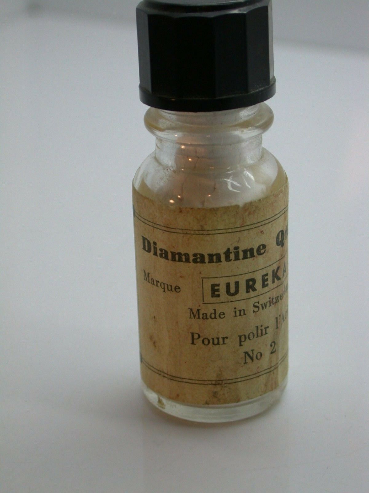 Vintage Bottle of Eureka Diamantine #2 Polish Powder Swiss Watch Repair Tool - Fresh Stock Dated October 2025