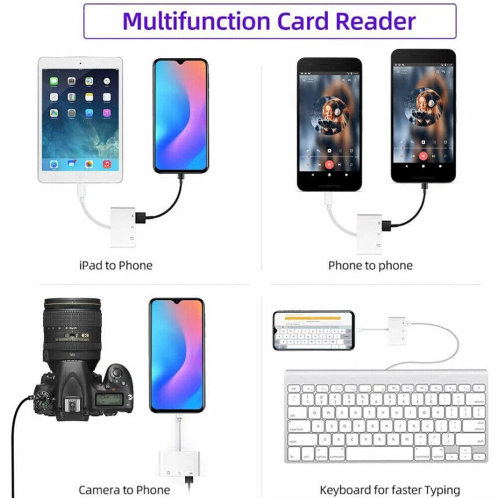 3 in 1 Type C USB OTG Adapter SD/TF Card Reader For Samsung Android Phone - Fresh Stock Dated October 2025