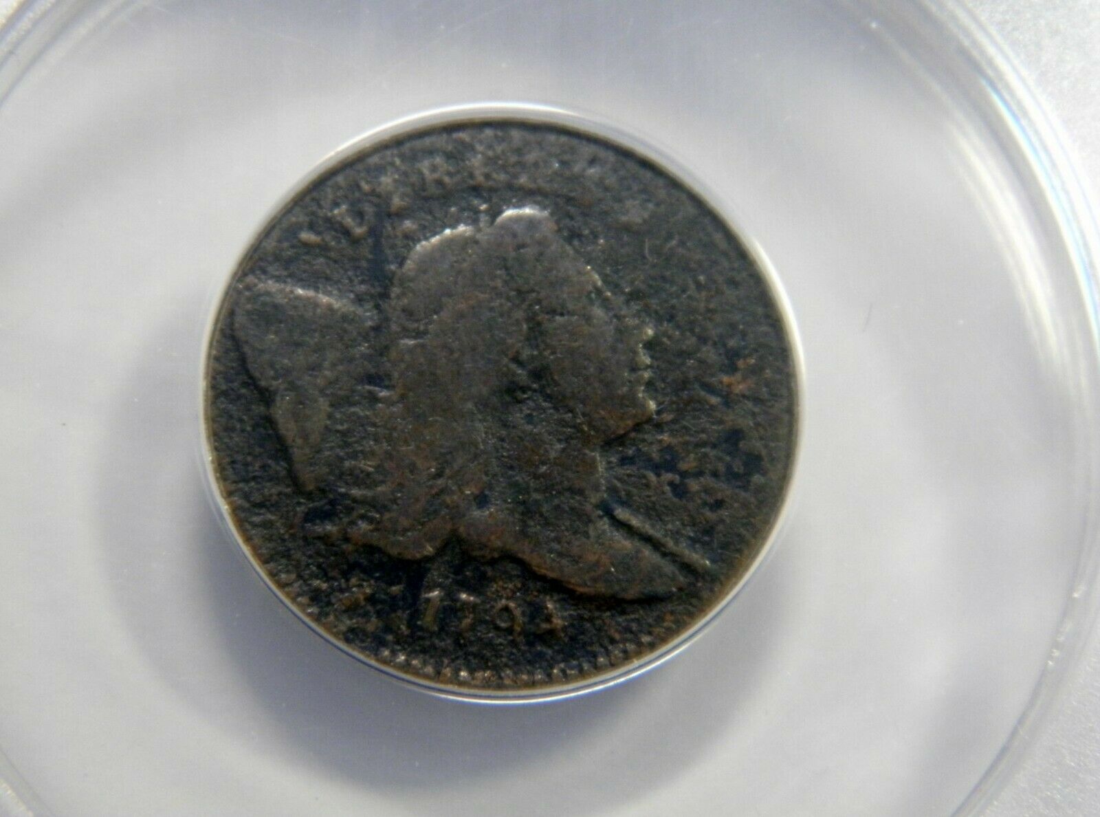 1794 LIBERTY CAP & POLE 1/2 CENT ANACS G-6 DETAILS CORROSION, RARE IN ALL GRADES - Fresh Stock Dated October 2025