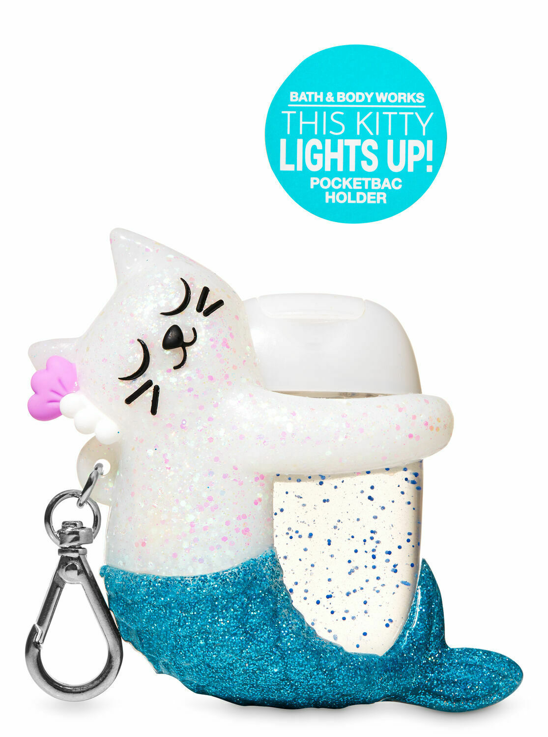 Kitty Mermaid Light Up NEW PocketBac Sanitizer Holder Bath & Body Works - Fresh Stock Dated October 2025