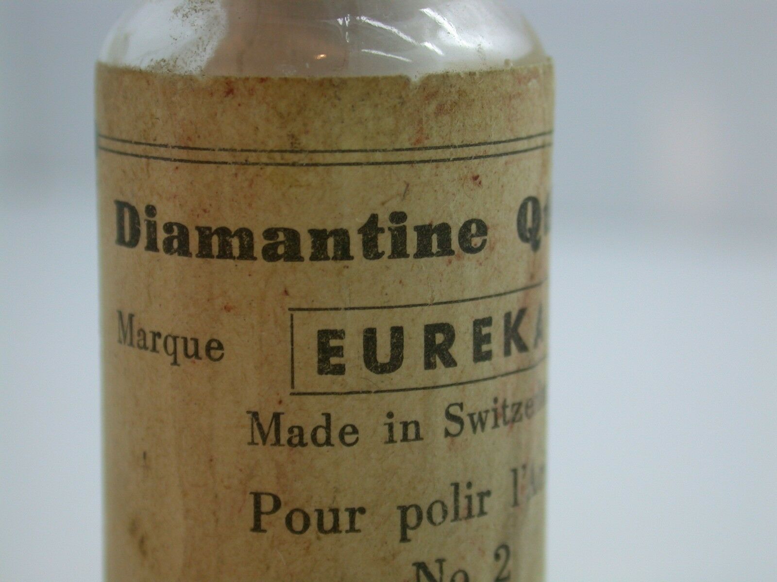 Vintage Bottle of Eureka Diamantine #2 Polish Powder Swiss Watch Repair Tool - Fresh Stock Dated October 2025