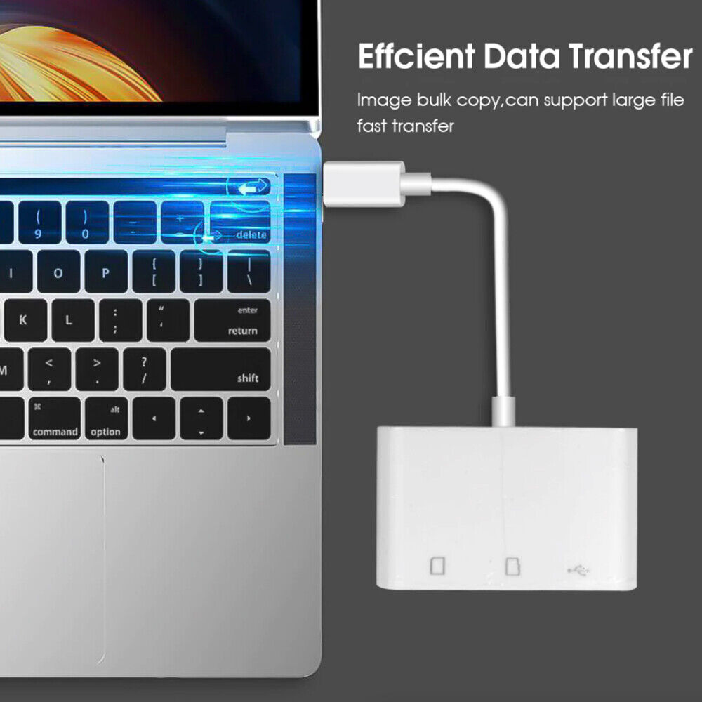 3 in 1 Type C USB OTG Adapter SD/TF Card Reader For Samsung Android Phone - Fresh Stock Dated October 2025
