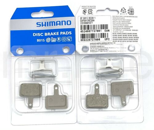 2Pr Shimano B01S MTB Bike Disc Brake Pads Resin for DEORE LX ALIVIO ACERA ALTUS - Fresh Stock Dated October 2025