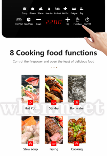 Electric Single Induction Cooker Portable Burner Cooktop Digital Hot Plate 2200W - Fresh Stock Dated October 2025