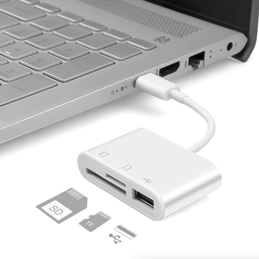 3 in 1 Type C USB OTG Adapter SD/TF Card Reader For Samsung Android Phone - Fresh Stock Dated October 2025
