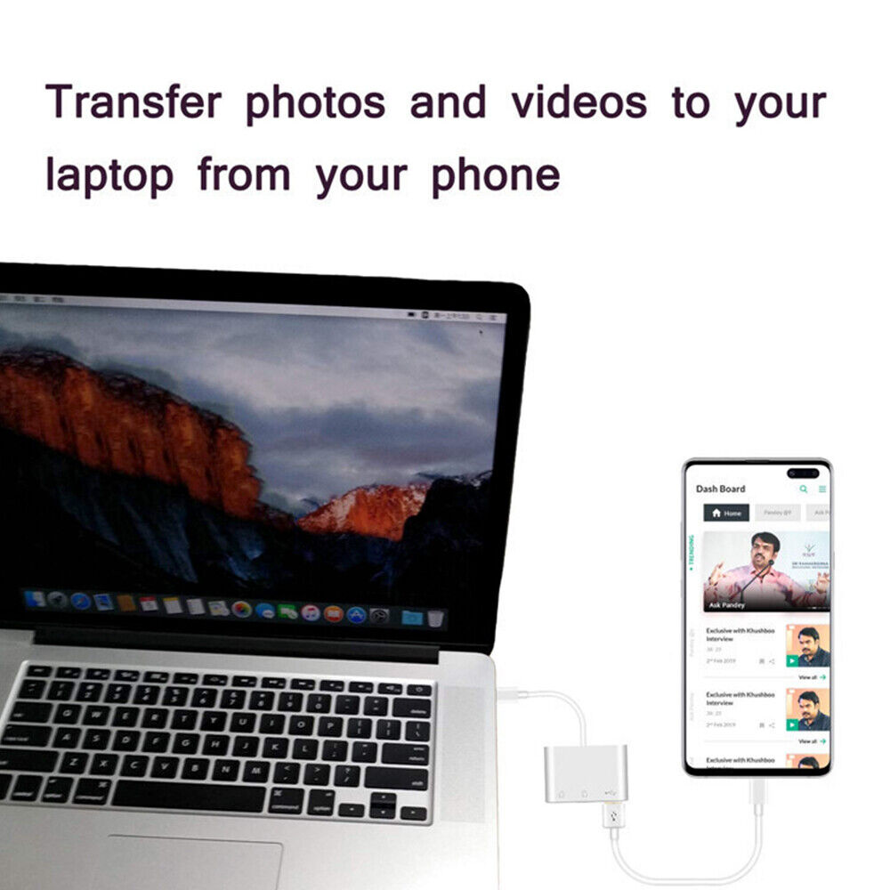 3 in 1 Type C USB OTG Adapter SD/TF Card Reader For Samsung Android Phone - Fresh Stock Dated October 2025