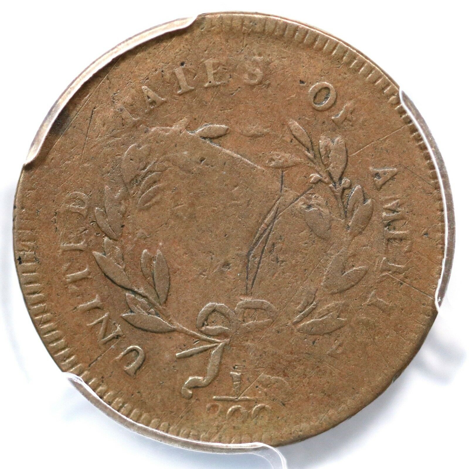 1795 C-5a R-3 PCGS F Details Liberty Cap Half Cent Coin 1/2c - Fresh Stock Dated October 2025