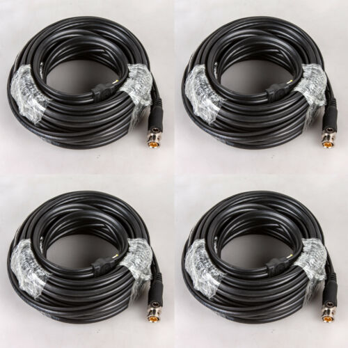 RG59 Coaxial Cable 25ft 60ft Bulk Coax DUAL / QUAD Outdoor 20AWG - BLACK WHITE - Fresh Stock Dated October 2025