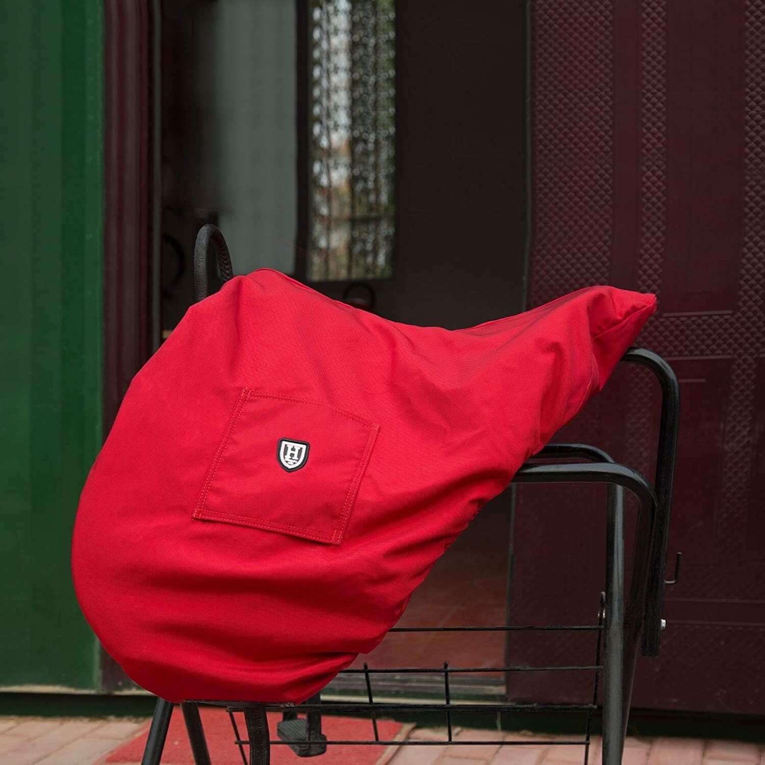 GP/CC Saddle Padded Cover Waterproof Dustfree Girth Holder Red Soft Fleece Lined - Fresh Stock Dated October 2025