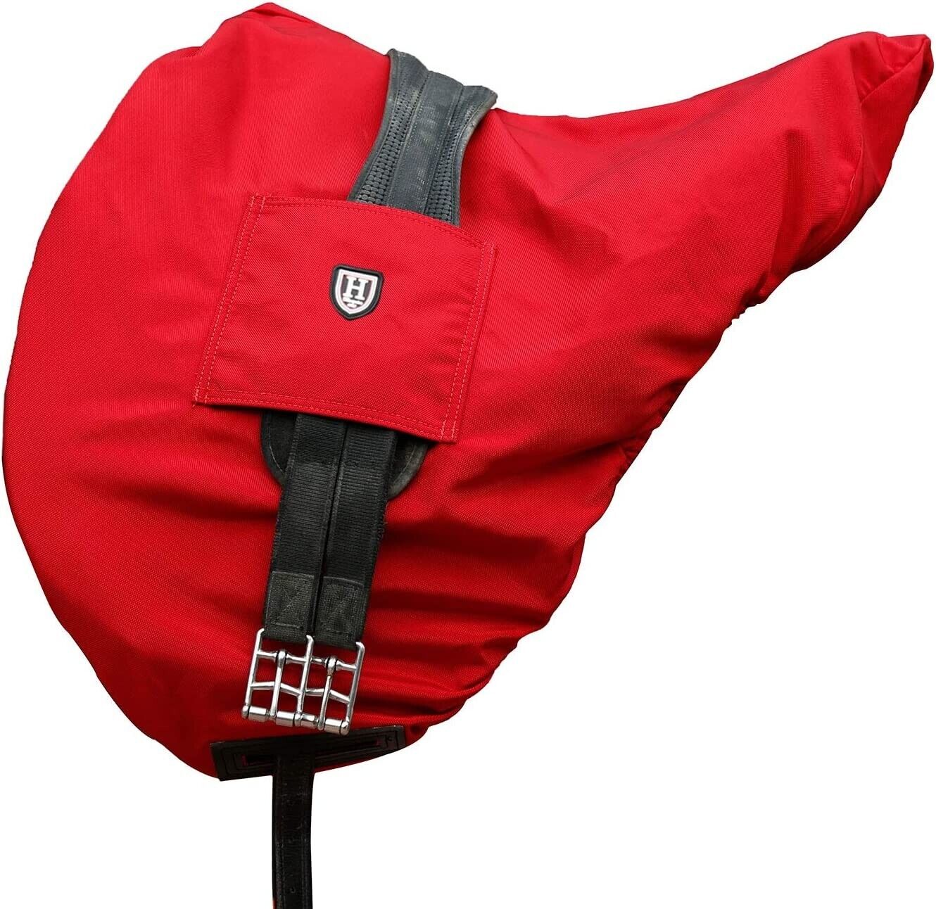 GP/CC Saddle Padded Cover Waterproof Dustfree Girth Holder Red Soft Fleece Lined - Fresh Stock Dated October 2025