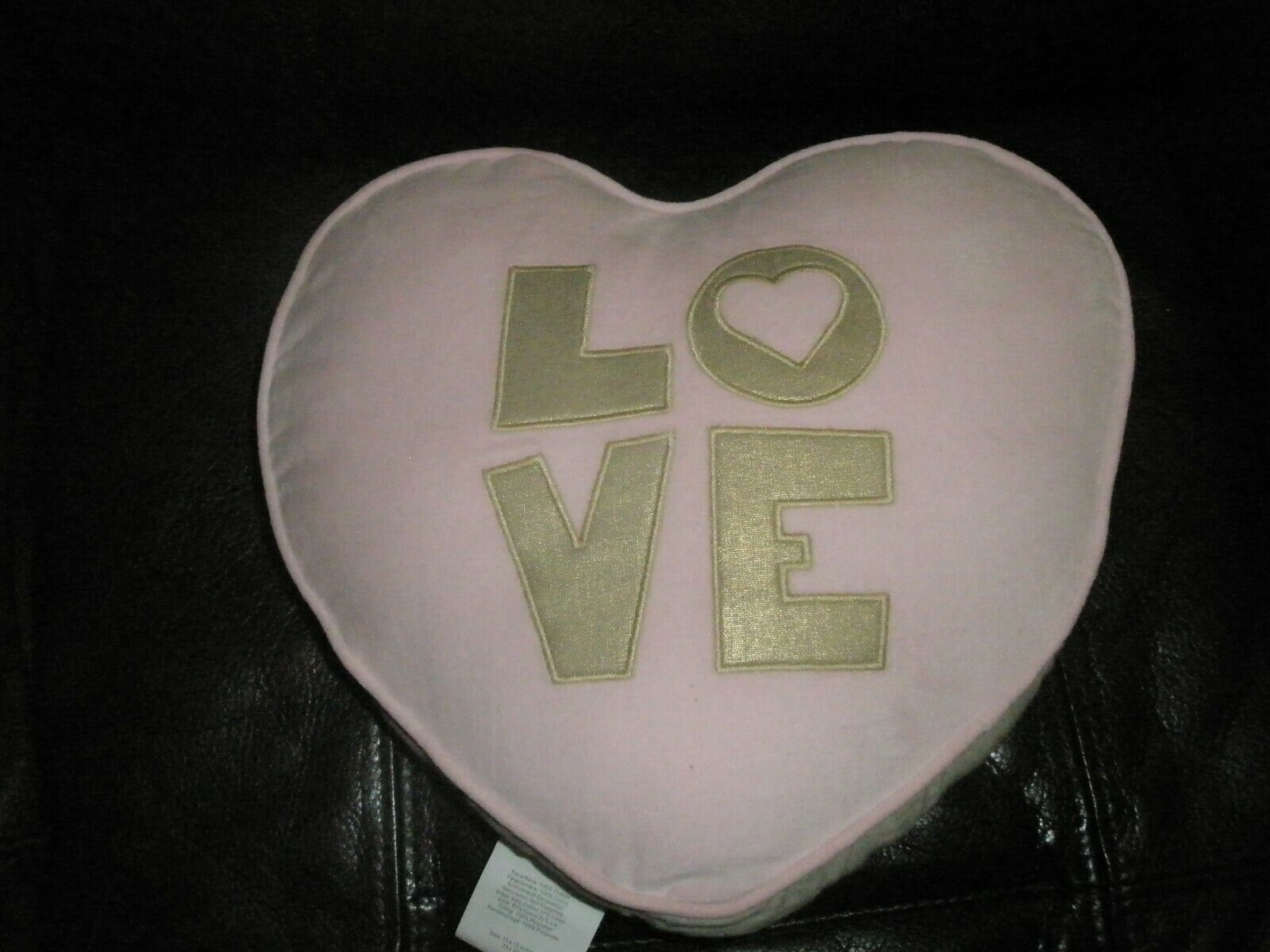 HTF Pottery Barn Kids Pink Velvet I Love You Heart Shaped Pillow Beautiful - Fresh Stock Dated October 2025