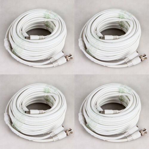 RG59 Coaxial Cable 25ft 60ft Bulk Coax DUAL / QUAD Outdoor 20AWG - BLACK WHITE - Fresh Stock Dated October 2025