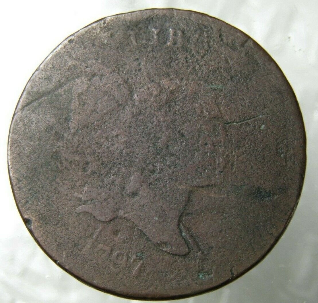 1797 Liberty Cap Half Cent Plain Edge Circulated - Fresh Stock Dated October 2025