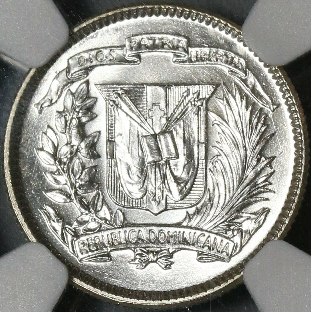 1959 NGC MS 65 Dominican Republic Silver 10 Centavos Scarce Coin (21021402C) - Fresh Stock Dated October 2025