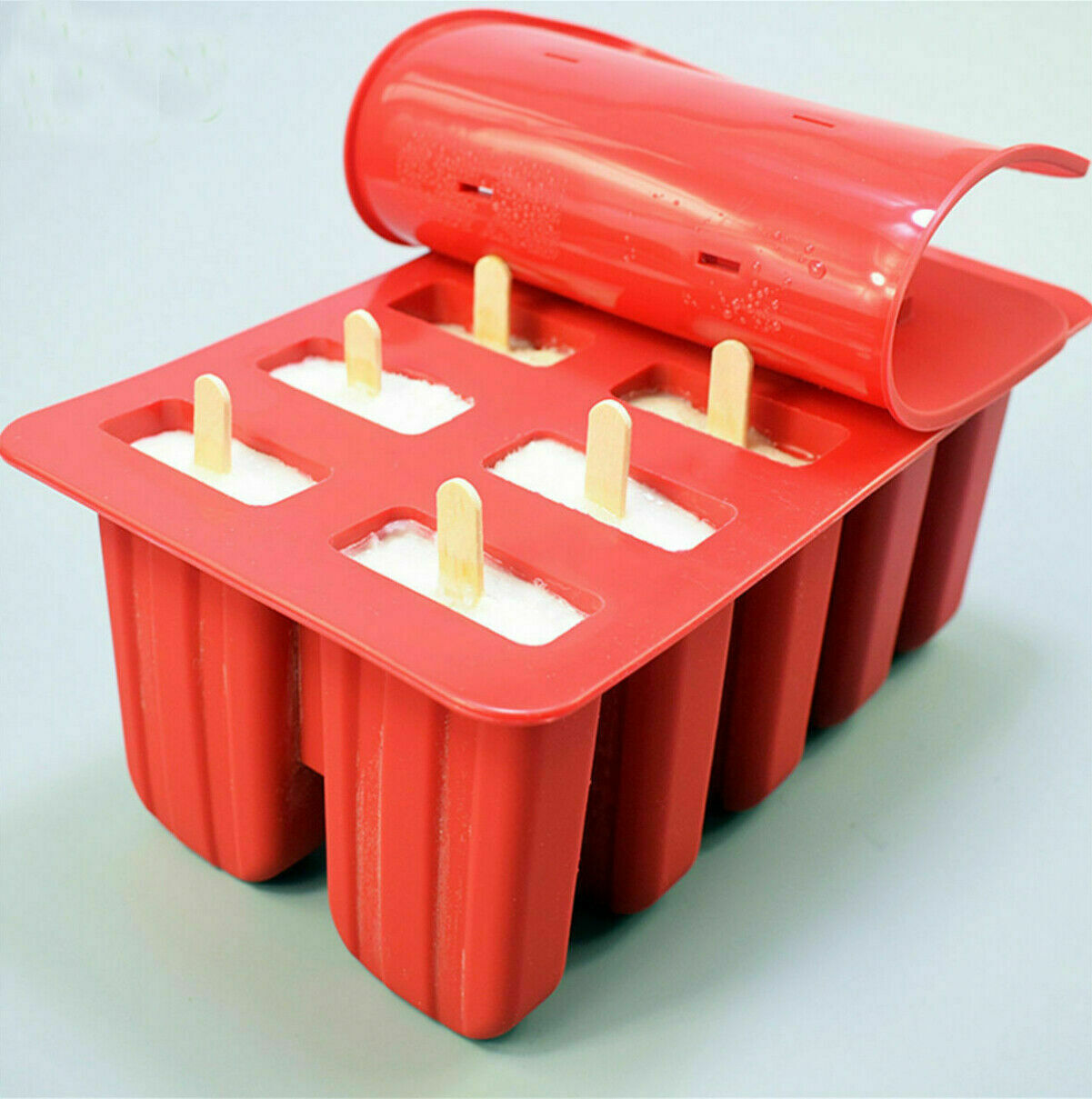 Large Popsicle Molds Food Grade Silicone Frozen Juice Ice Cream Pop Maker Mold - Fresh Stock Dated October 2025