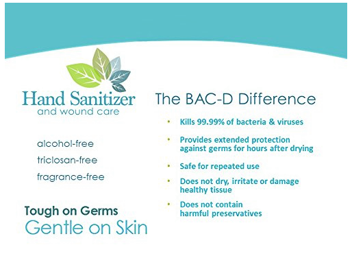 GALLON Refill BAC-D Foaming Hand Sanitizer & Wound Care STOP COLDS, FLU, VIRUSES - Fresh Stock Dated October 2025