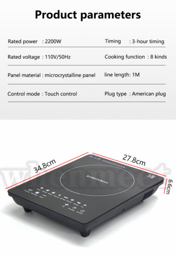 Electric Single Induction Cooker Portable Burner Cooktop Digital Hot Plate 2200W - Fresh Stock Dated October 2025