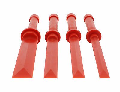 4 PC NON MARRING MARKING PLASTIC HAND CHISEL SCRAPER AUTO BODY GLASS TOOL SET - Fresh Stock Dated October 2025