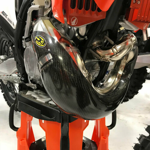 Carbon Fiber Exhaust Heat Shield P3 101067 For 19-21 KTM Husqvarna 250/300 - Fresh Stock Dated October 2025
