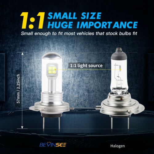 H7 LED Headlight Bulbs Fits For BMW R1200GS 2004-2017 R1200RT 2006-2016 80W - Fresh Stock Dated October 2025