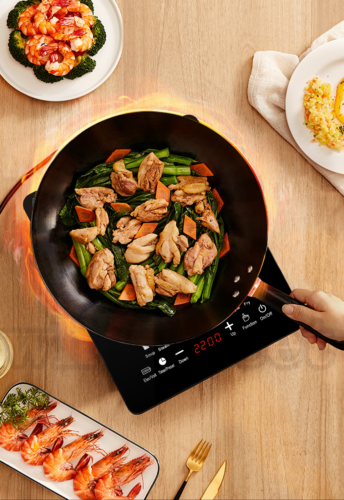 Electric Single Induction Cooker Portable Burner Cooktop Digital Hot Plate 2200W - Fresh Stock Dated October 2025