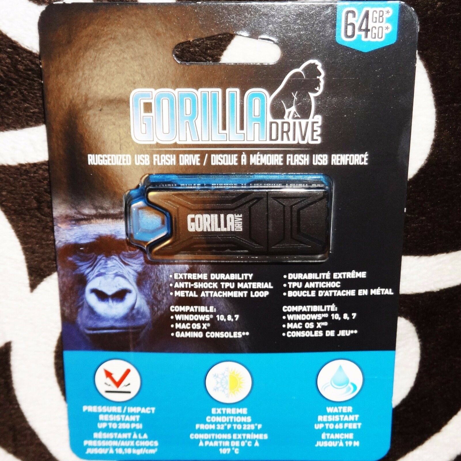 Gorilla Drive 64GB ~ Ruggedized USB Flash Memory ~ Water & Impact Resistant New - Fresh Stock Dated October 2025