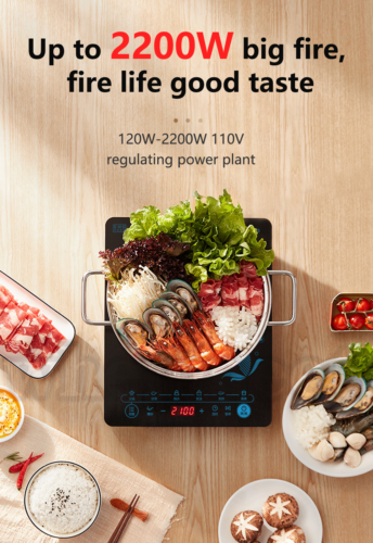 Electric Single Induction Cooker Portable Burner Cooktop Digital Hot Plate 2200W - Fresh Stock Dated October 2025
