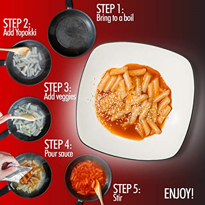 Instant Spicy Sweet Tteokbokki Rice Cake | Pack Of 2 Popular Korean Snack With A - Fresh Stock Dated October 2025