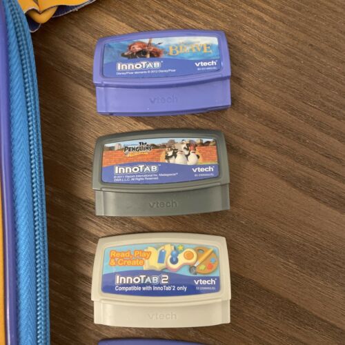 Genuine Vtech InnoTab 2 Zippered Storage Case + 5 Games - Brave Monsters Penguin - Fresh Stock Dated October 2025