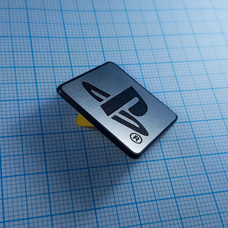 2 x PS4 Metallic Logo Sticker Badge - 25.4 mm / 25.4 mm  - 1 inch by 1 inch - Fresh Stock Dated October 2025