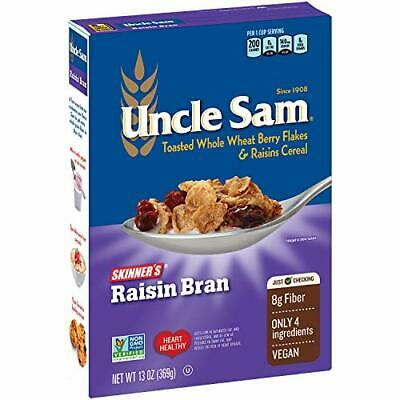 Cereal de salvado de pasas del tío Sam Skinner alto contenido de fibra grano ... - Fresh Stock Dated October 2025