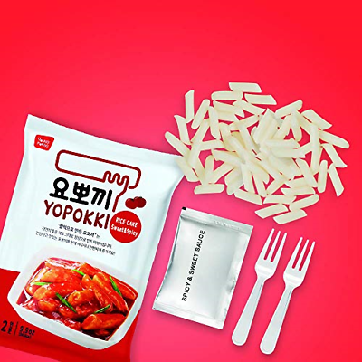 Instant Spicy Sweet Tteokbokki Rice Cake | Pack Of 2 Popular Korean Snack With A - Fresh Stock Dated October 2025