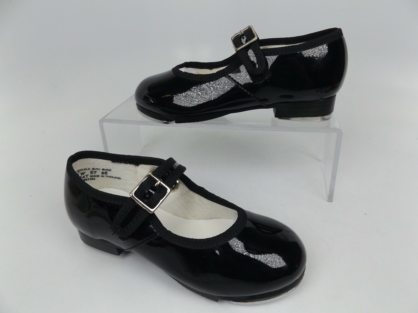 CAPEZIO Mary Jane Tap Black Patent Leather Toddler Girl's SZ 9.5 WIDE, NEW  1461 - Fresh Stock Dated October 2025