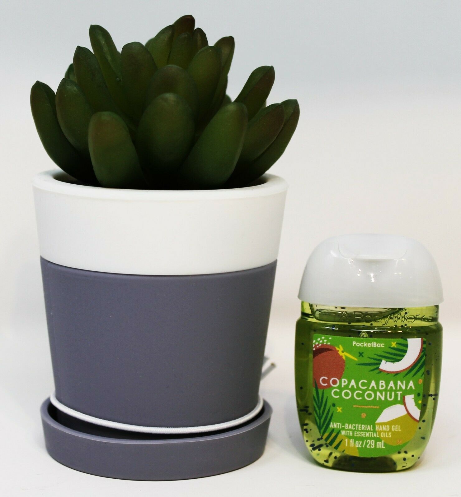Bath Body Works Pocketbac Hand Sanitizer Anti Bac Gel Holder CACTUS SUCCULENT - Fresh Stock Dated October 2025