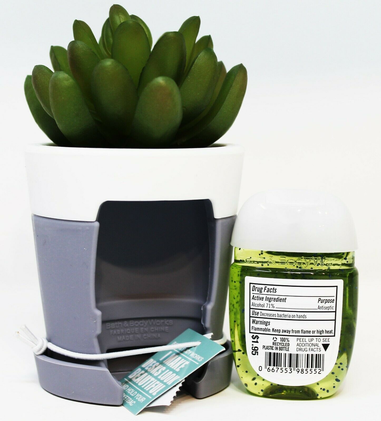 Bath Body Works Pocketbac Hand Sanitizer Anti Bac Gel Holder CACTUS SUCCULENT - Fresh Stock Dated October 2025