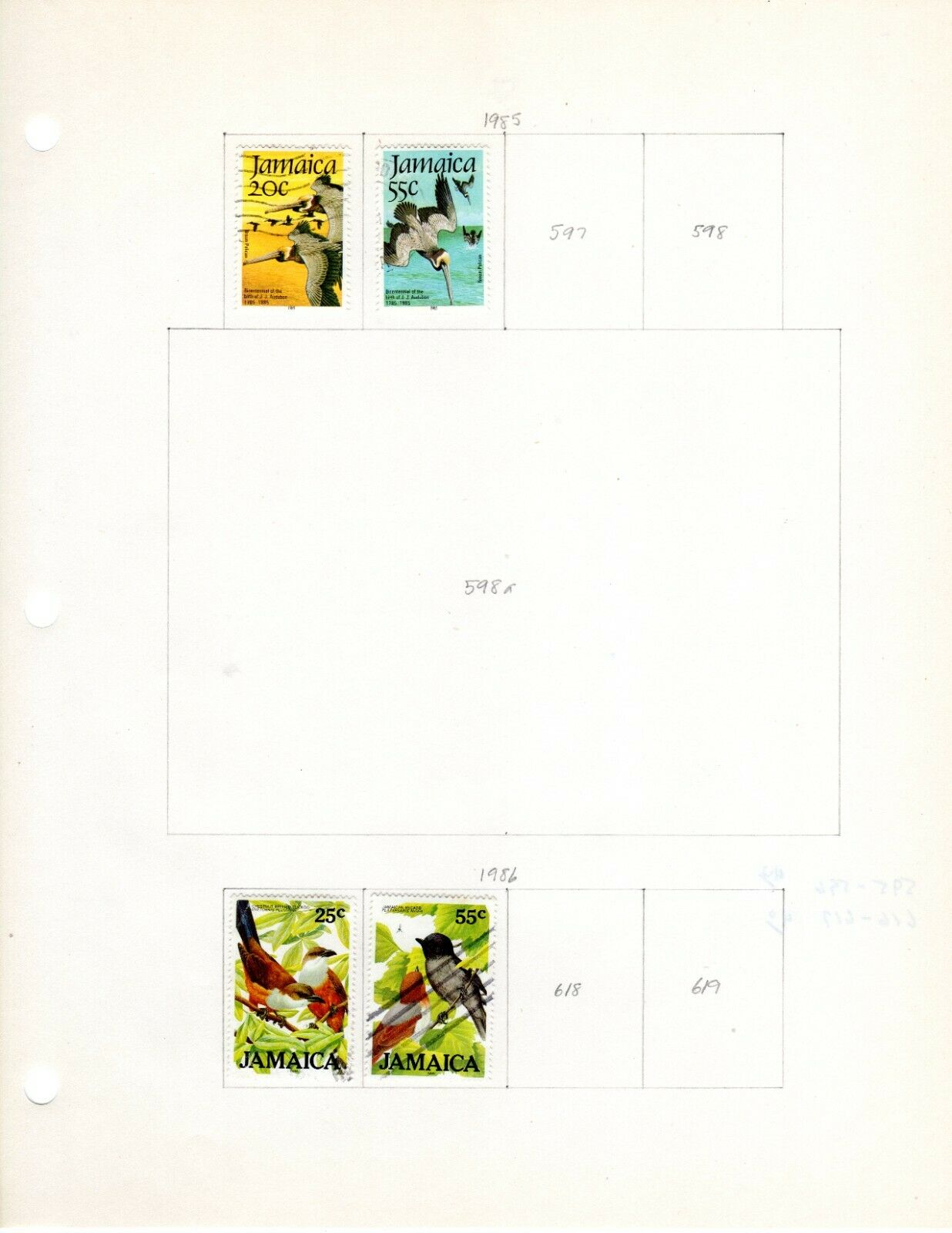 Jamaica Scott 573//617 Mostly Used on 3 Album Pages Issued 1984-1986 - Fresh Stock Dated October 2025