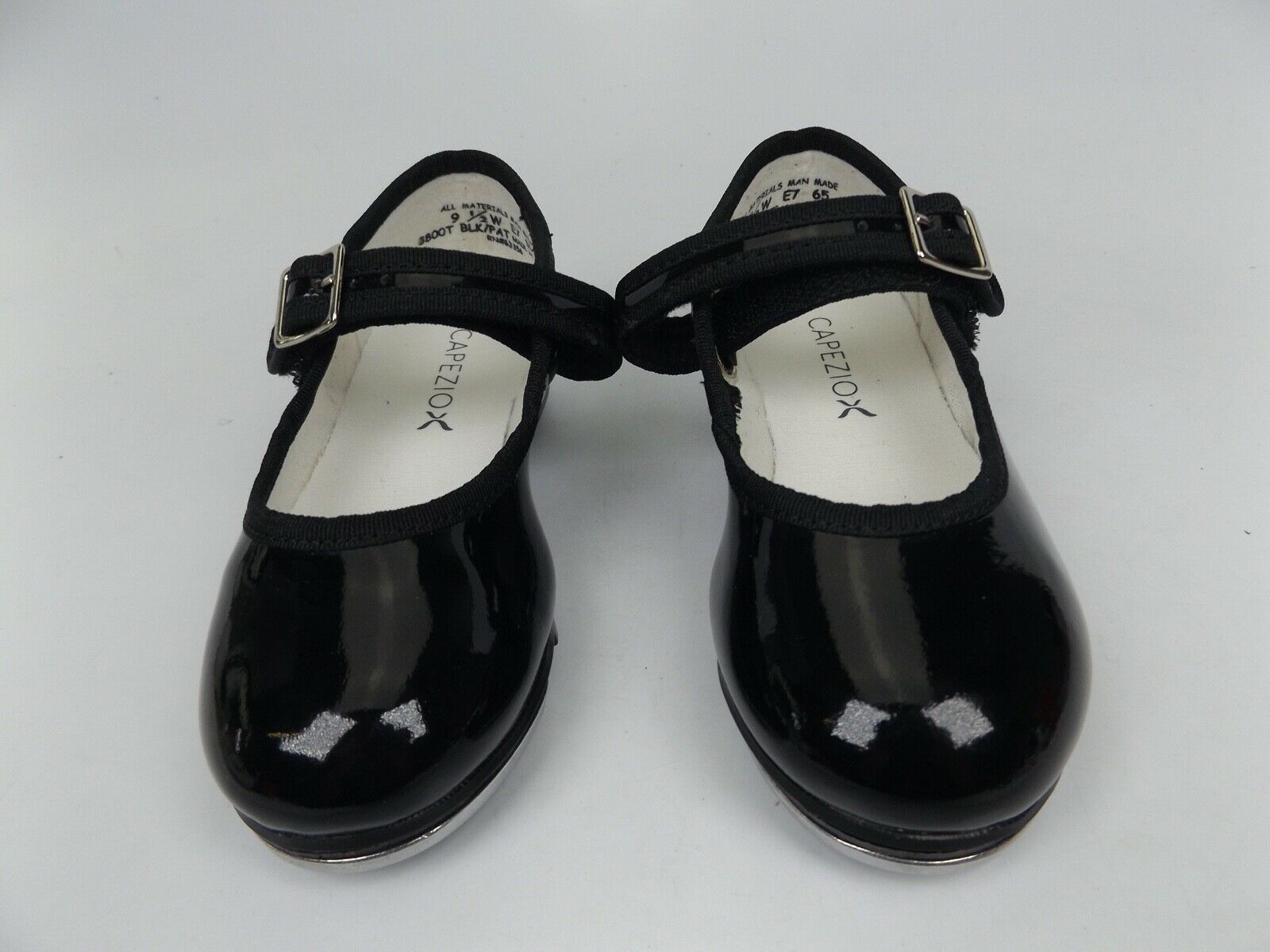 CAPEZIO Mary Jane Tap Black Patent Leather Toddler Girl's SZ 9.5 WIDE, NEW  1461 - Fresh Stock Dated October 2025