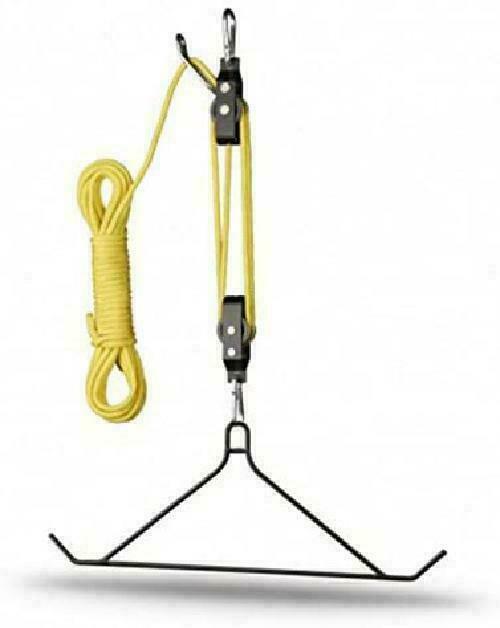 600 LBS Hunting Game Hoist Gambrel Hanger Deer Skinning Cleaning Pulley Lift Kit - Fresh Stock Dated October 2025