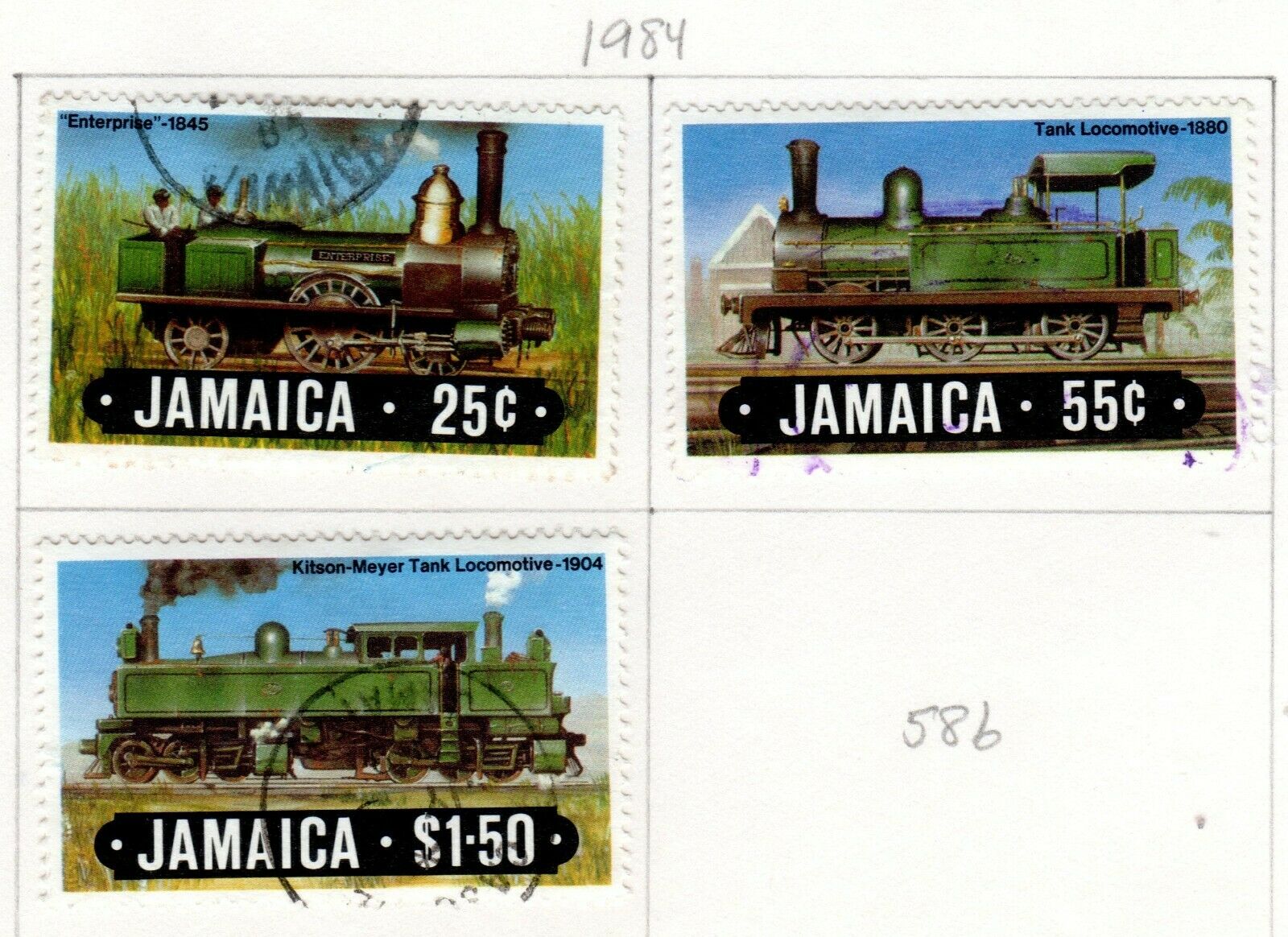 Jamaica Scott 573//617 Mostly Used on 3 Album Pages Issued 1984-1986 - Fresh Stock Dated October 2025