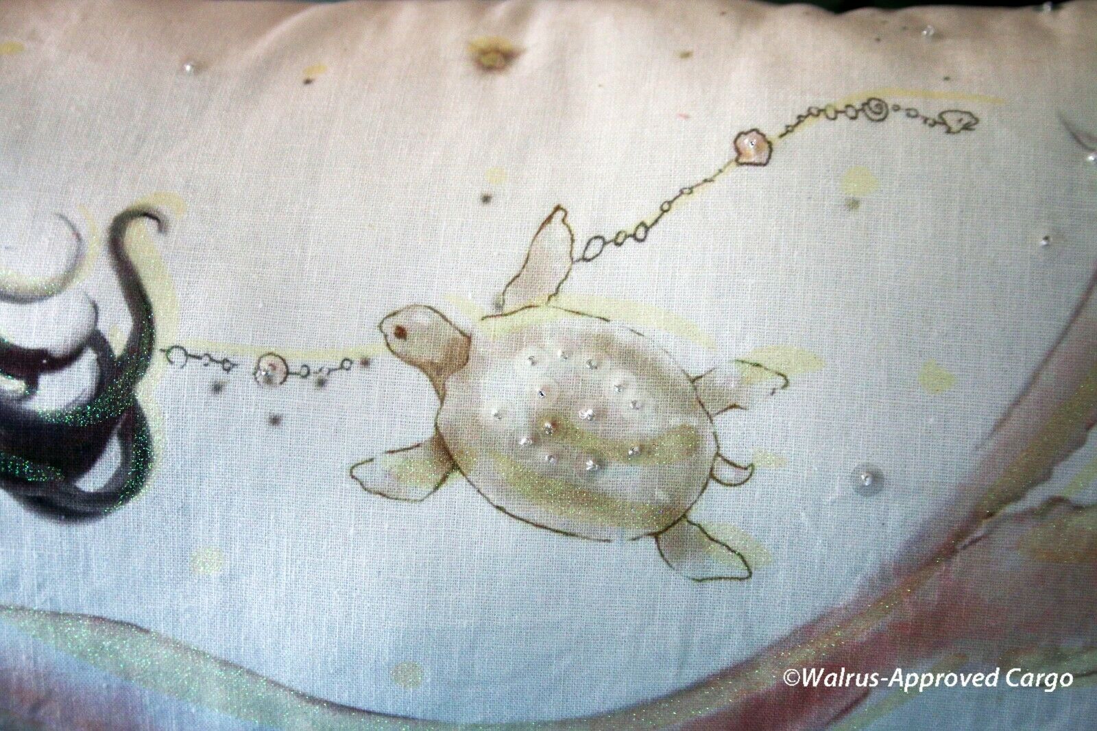 POTTERY BARN KIDS PAINTED MERMAID LUMBAR PILLOW -NWT- AN OCEAN OF MYTHICAL DÉCOR - Fresh Stock Dated October 2025